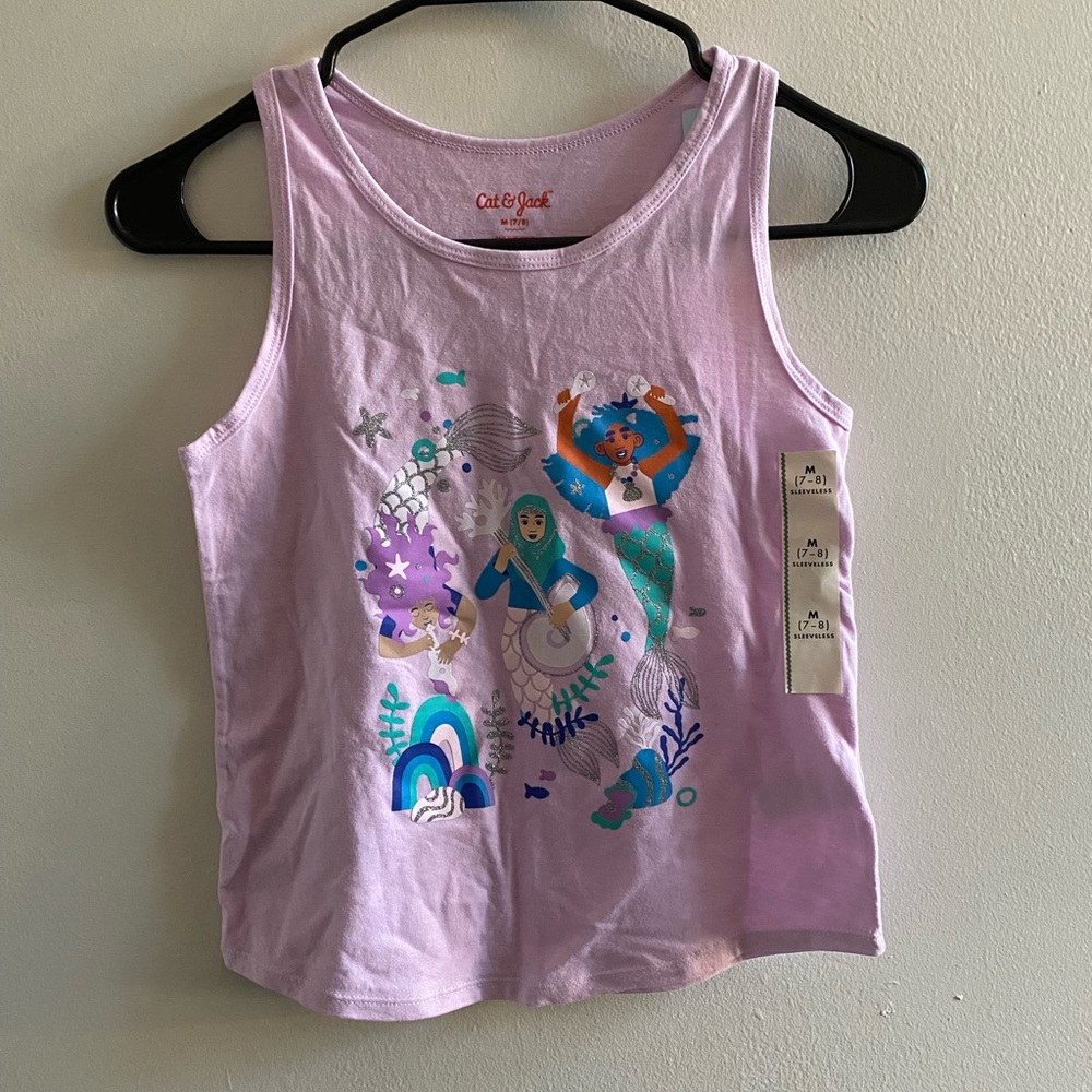 Girls M (7/8) Purple Mermaid Tank